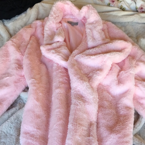 light pink fluffy coat